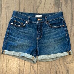 LOFT Dark Wash Rolled Shorts - Size 00